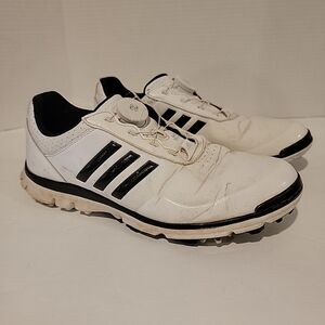 Adidas Golf Womens 7 Adistar Lite BOA Golf Sneakers Q44693 Black White Leather